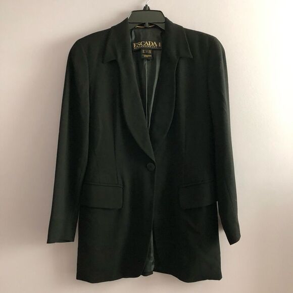 ESCADA black oversized blazer jacket EU Size 36 - Picture 1 of 10